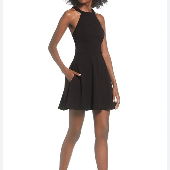 Speechless, Black halter style dress, juniors size L - Picture 1 of 7